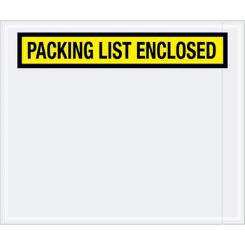 Tape Logic "Packing List Enclosed" Envelopes 10" x 12" Yellow 500/Case PL433