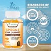 Omega 3 Fish Oil Gummies, Heart Healthy Omega 3 Gummy Supplement - DHA & EPA, Extra Strength Joint & Brain Support, 120 Gummies By Nature's Nutrition - 4 of 4