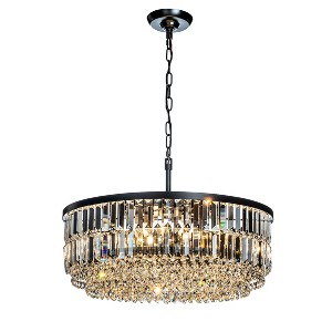 ALOADECOR 5 Lights 24" Modern Glam Crystal Round Chandelier - 1 of 4