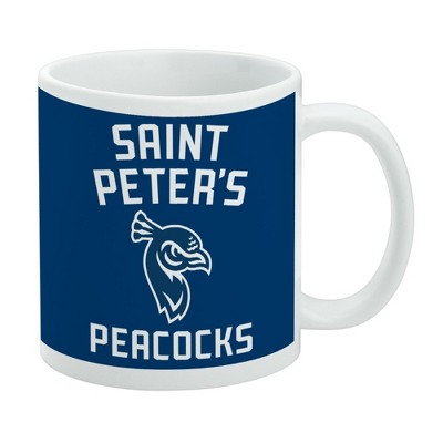 Saint Peters University Peacocks Logo Ceramic Coffee Mug Novelty Gift Mugs for Coffee Tea and Hot Drinks 11oz White