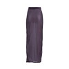LECHERY Lustrous Sheer High-waisted Maxi Skirt With Side Slit - 3 of 4