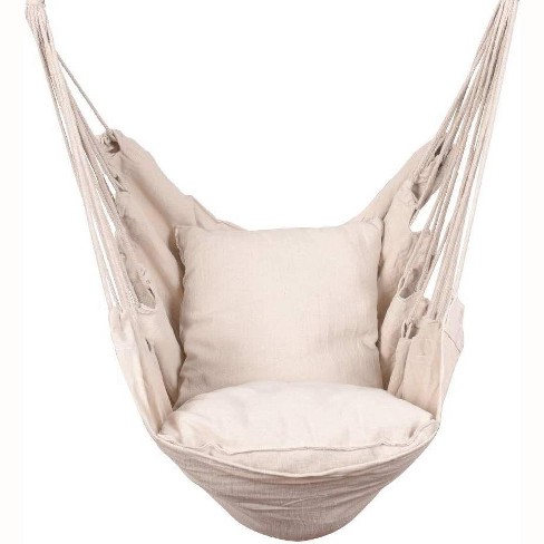 Isabel Rope Patio Swing Hammock Hanging Chair With Two Seat Cushions And Carrying Bag Outdoor Furniture Near Me The Pop Home Target