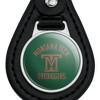 Montana Tech of the University of Montana Orediggers Logo Black Leather Keychain - 3 of 4