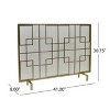 CENGHU Modern Single Panel Iron Fire Screen Wrought Iron Fireplace Safety Screen Decorative Scroll Spark Guard Cover - 4 of 4