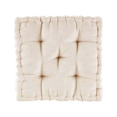 Photo 1 of  Oversize Diah Poly Chenille Square Floor Pillow Ivory - Intelligent Design