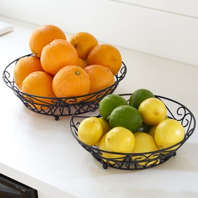 BrylaneHome Scroll 2-Tier Fruit Basket
