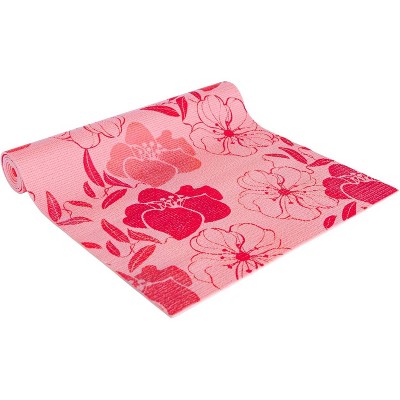 Wai Lana Yoga and Pilates Mat (Springtime, Pink)- 1/4 Inch Extra Thick Non-Slip Stylish, Latex-Free, Lightweight, Optimum Comfort