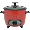 Courant 6-Cup (Cooked) / 3-Cup Uncooked Rice Cooker and Steamer with One-Touch Operation, Automatic Keep Warm Function, Red - image 2 of 4