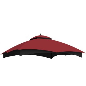Gulches Allen Roth Heavy Duty Gazebo Roof with Air Vent - 10x12 Replacement Top Cover Only for Gazebo, Durable Design, Burgundy - 1 of 4