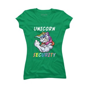 Junior's Design By Humans Halloween Dad Mom Daughter Adult Costume - Unicorn Security By MINHMINH T-Shirt - 1 of 3