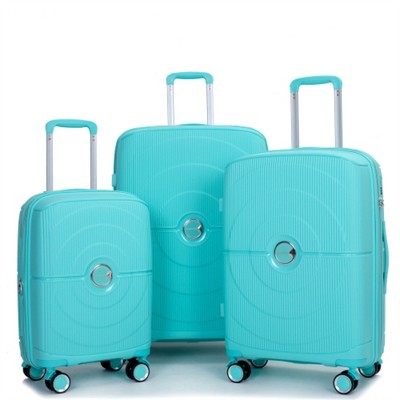 BEAFUP Hardshell Suitcase Double Spinner Wheels PP Luggage Sets Lightweight Durable Suitcase with TSA Lock,3-Piece Set (20/24/28)