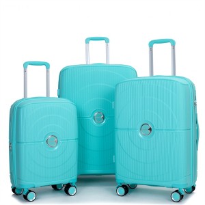 FATMOON Hardshell Suitcase Double Spinner Wheels PP Luggage Sets Lightweight Durable Suitcase with TSA Lock,3-Piece Set (20/24/28) - 1 of 4
