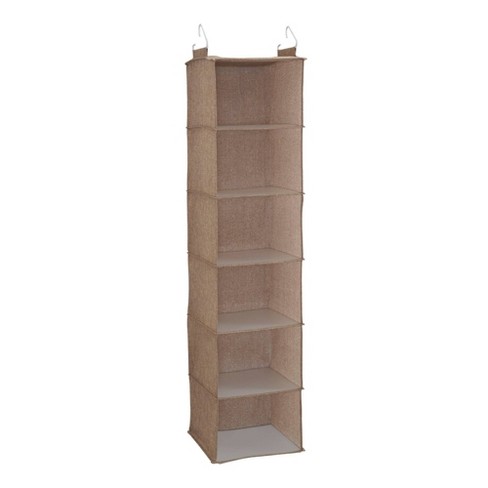 Household Essentials Cedarline - Organizador colgante de armario con 6  estantes, lona de algodón resistente, transpirable, versátil, compacto