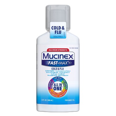 Mucinex Max Strength Cold & Flu Medicine - Liquid - 6 fl oz