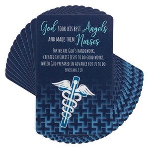 Dicksons God Took Best Angels Made Nurses Blue 4 inch Paper Pocket Card Bookmark Pack of 12 - 1 of 4