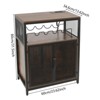 YIYIBYUS Wine Bar Cabinet, FreeStanding Wine Rack Table - 3 of 4