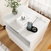 Gulches White 2 Drawer 18 in W Nightstands Set of 2 with Fast USB C Charging Station - 4 of 4