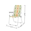 VisioGear 2PCS Outdoor Folding Beach Chair, Portable Foldable Camping Chair for Patio, Fishing, Yellow & Green, 22.8“*21.7"*36.6" - 3 of 4