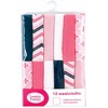 Luvable Friends Baby Girl Cotton Rich Washcloths, Chevron, One Size - 2 of 2