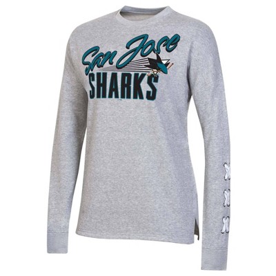 NHL San Jose Sharks Women's Netminder Open Neck Fleece Sweatshirt - M