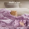 Sapphtopaz 50"x60" Ruched Faux Fur Blanket, Ultra-Soft Comfy Throw Blanket for Bed, Reversible Solid Faux Fur Oeko-Tex Bedding for Bedroom - 2 of 4