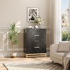 Coucheta 4-Drawer Wood Dresser - 24" Wide Storage Chest, Space-Saving Organizer for Bedroom, Living Room, 35.4" Tall - 4 of 4