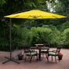 Northlight 10ft Offset Outdoor Patio Umbrella with Hand Crank, Yellow - 2 of 4
