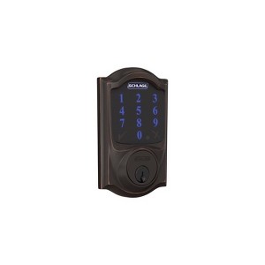 Schlage Aged Bronze Zinc Deadbolt w/Alarm - 1 of 1