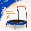 Costway 36'' Mini Toddler Trampoline W/LED Bluetooth Speaker Detachable Handle Kids Gifts Pink\Blue\Orange - 3 of 4