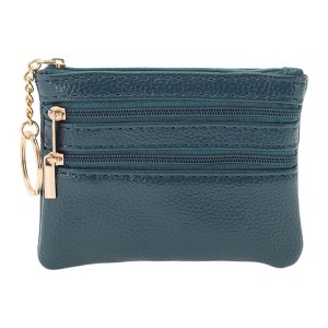 Unique Bargains Three Zipper Pocket With Pattern Coin Purse Wallet 1 Pc - 1 of 4