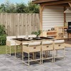 vidaXL Patio Dining Set with Cushions Table and Chairs Outdoor Poly Rattan - Beige Glass 6 Piece - 2 of 4