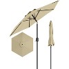 10FT Outdoor Patio Umbrella with Crank and Tilt – UV-Resistant Waterproof Market Umbrella with 8 Ribs for Garden, Deck, Backyard, Pool - 2 of 4
