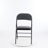 DOMETOUR Set of 2 Folding Chair Leather Padded Folding Chairs Easy to Use and Store Outdoor and Indoor for Home Office Party Black - 2 of 4