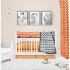 Bacati - Mix n Match Chevron/Dots Long Crib Rail Guard Cover Orange/Gray - 4 of 4