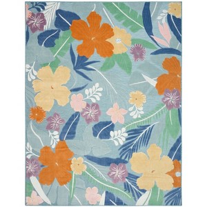 Nourison Suncoast Floral Tropical Indoor/Outdoor Flatweave Rug - 1 of 4