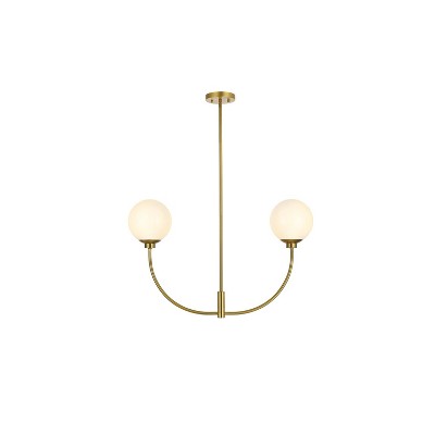 Elegant Lighting Nyomi 30 inch chandelier in Satin Gold