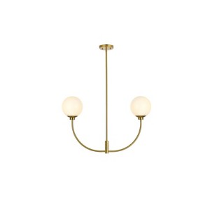 Elegant Lighting Nyomi 42-Inch Black Chandelier with Symmetrical Tiers - 1 of 4