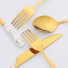 REGALWOVEN 24 Piece Stainless Steel Floral Flatware Set Silverware Set for 6 - 3 of 4