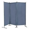 DOMETOUR 6 Ft Modern Room Divider, 3-Panel Folding Privacy Screen with Metal Standing, Portable Wall Partition, for Home & Office - 2 of 4