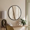 LuxenHome Goldrush Black Metal Frame Round Wall Mirror - 2 of 4