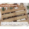 Natural Rattan Dresser for Bedroom, 6 Drawers Chest with Double Storage for Closet, Living Room, Hallway or Nightstand Use - 4 of 4