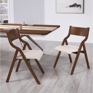 CAVINAS 18" Folding Dining Chair,Upholstery Chair for Dining Table,Foldable Armless Chairs,Set of 2 - 1 of 4