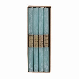 Northlight 12" Sea Foam Blue Traditional Cylindrical Taper Candle Box - 1 of 3