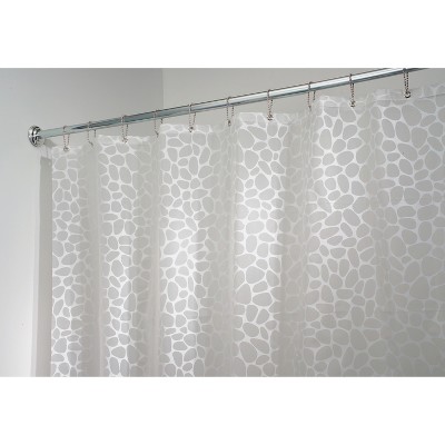 InterDesign Pebblz Soft-Touch PEVA Shower Curtain - Geometric White