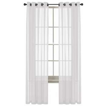 GoodGram Basic Home Grommet Top Single Sheer Window Curtain Panel