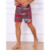 INSPIRE CHIC Men's Summer Drawstring Elastic Waist Color Block Beach Board Shorts - 2 of 4