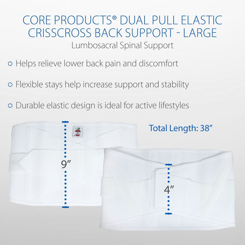 Core Products Dual Pull CrissCross Lumbosacral Belt, 4 of 9