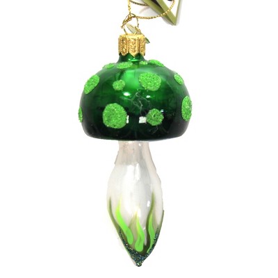 Morawski 4.0" Green Mushroom Ornament Toadstool Spring  -  Tree Ornaments