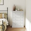 HOMCOM Farmhouse Dresser for Bedroom with 5 Drawers, 31" Wide Chest of Drawers - 3 of 4