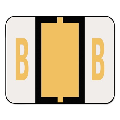 Smead A-Z Color-Coded Bar-Style End Tab Labels Letter B Light Orange 500/Roll 67072